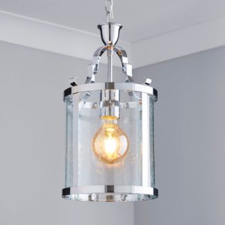 An Image of Joplin Georgian 1 Light Lantern Glass Ceiling Fitting Clear
