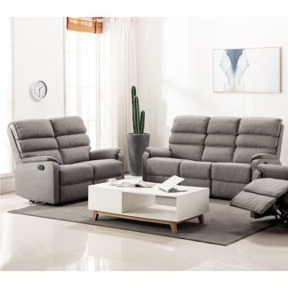 An Image of Westport Fabric 2 Seater And 3 Seater Sofa Suite In Charcoal Grey