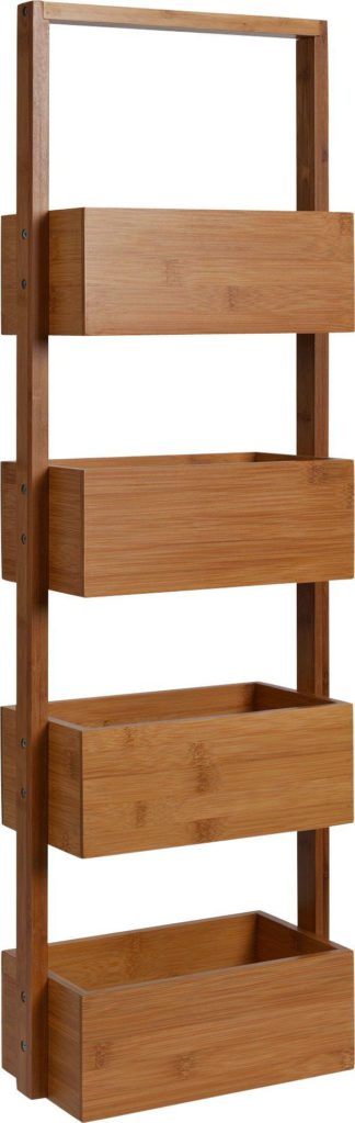 An Image of Argos Home Freestanding Bathroom Storage Caddy - Bamboo