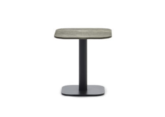 An Image of Vincent Sheppard Kodo Outdoor Side Table Fossil Grey Ceramic Flint Top