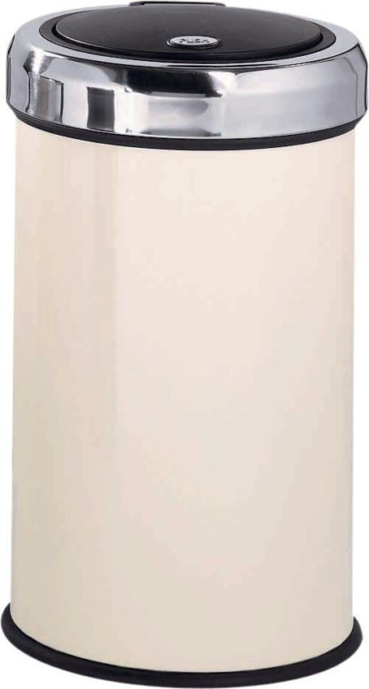 An Image of Argos Home 50 Litre Touch Top Kitchen Bin - Cream