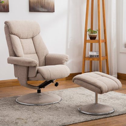 e410c3e81aacbe5af4721bf6f6798856e195692ec08cb98a31a448b835c56e6f.jpg An Image of Brixton Fabric Swivel Recliner Chair With Footstool In Wheat