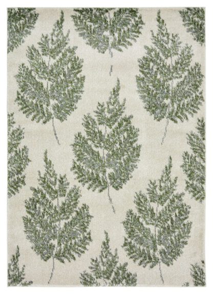 An Image of Villa Leaf Rug - 80x150cm - Grey