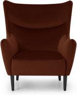 An Image of Bridget Accent Armchair, Amber Velvet