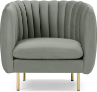 An Image of Helma Accent Armchair, Sage Green Velvet