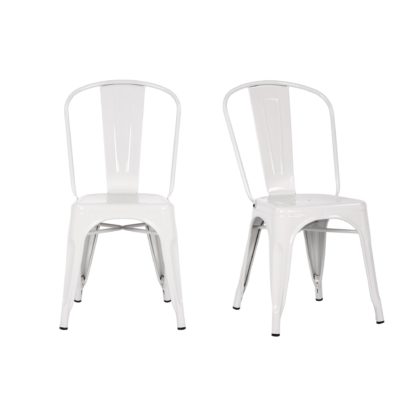 An Image of Daxton Set of 2 Metal Chairs Black