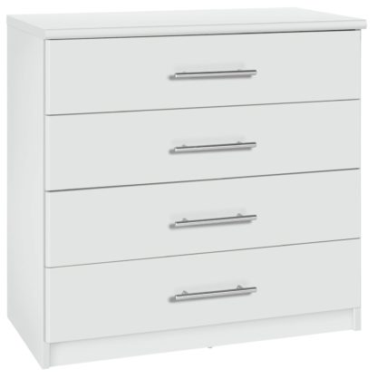 An Image of Argos Home Normandy 4 Drawer Chest of Drawers - White