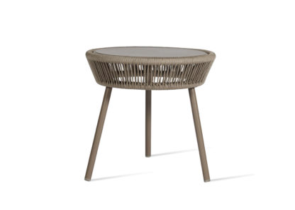 An Image of Vincent Sheppard Loop Outdoor Side Table Taupe Rope