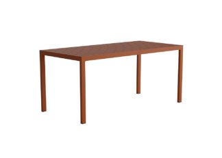 An Image of Case Eos Rectangular Outdoor Dining Table Rust