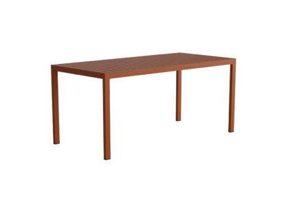 An Image of Case Eos Rectangular Outdoor Dining Table Rust