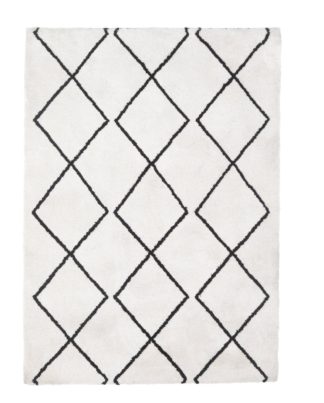 An Image of Argos Home Berber Supersoft Rug - 120x170cm - White