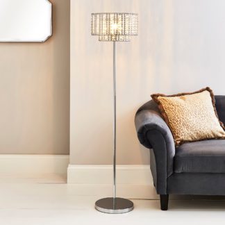 An Image of Monica Chrome Floor Lamp Chrome