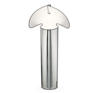 An Image of Flos Chiara Floor Lamp Polished Stainless Steel