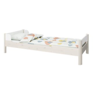 An Image of Oniria Wooden Single Bed In Whitewash White