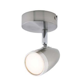 An Image of Vector 1 Bar LED Satin Nickel Spotlight