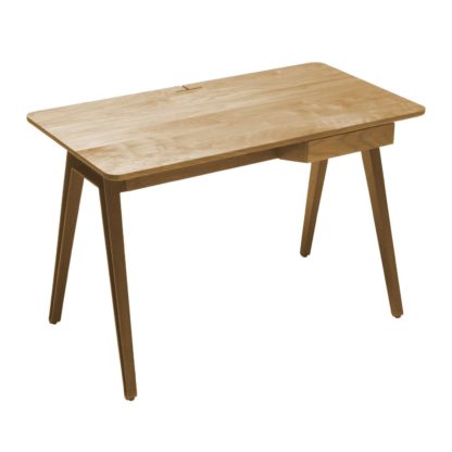 An Image of De La Espada Orson Compact Desk Danish Oiled Oak