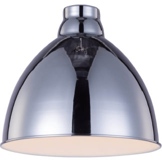 An Image of Orla Industrial Metal Easy Fit Light Shade - Chrome