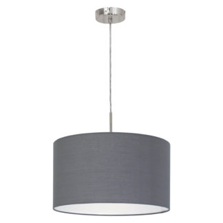 An Image of Eglo Pasteri Small Pendant Light - Grey