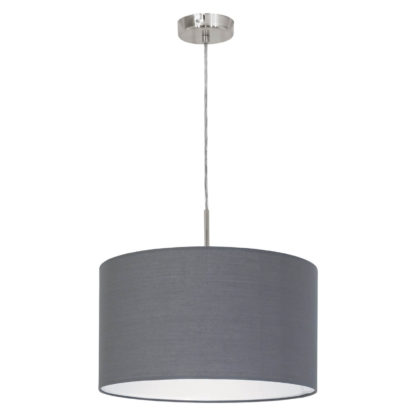 An Image of Eglo Pasteri Small Pendant Light - Grey