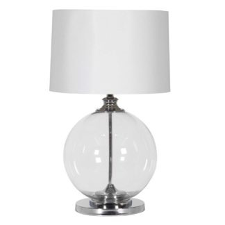 An Image of Glass Ball Table Lamp, Chrome