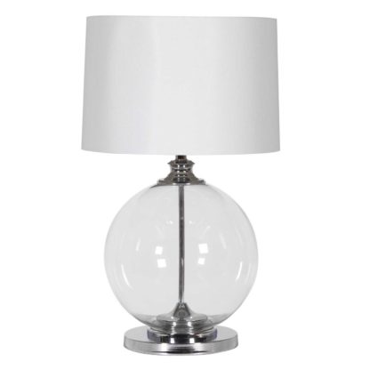 An Image of Glass Ball Table Lamp, Chrome