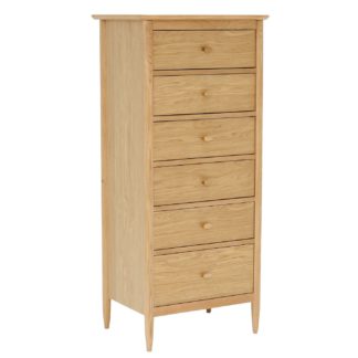 An Image of Ercol Teramo 6 Drawer Tall Chest, Oak