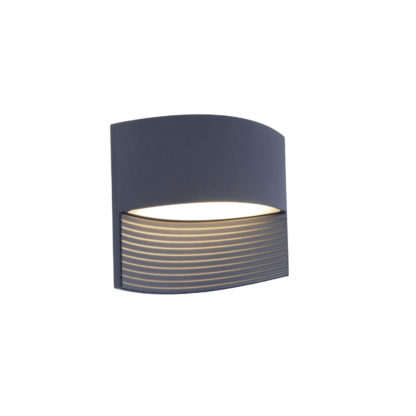 An Image of Lutec Lotus LED Up And Down Outdoor Wall Light In Dark Grey