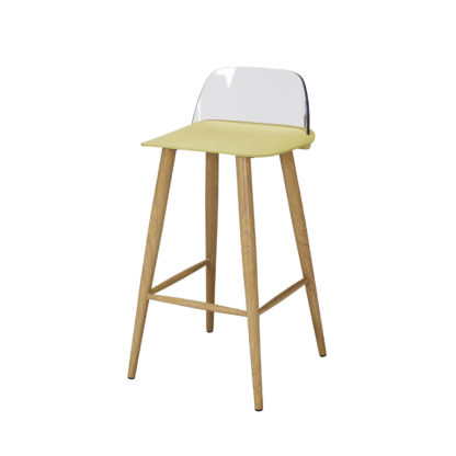 09b3cf52b33c1ec27080aadc3246359019a10c82693f205a7861fa5b14364e20.jpg An Image of Chelsea Bar Stool - Stone - Pack of 2