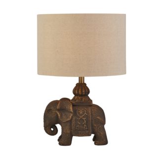 An Image of Elephant Ceramic Table Lamp
