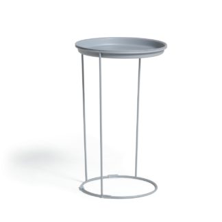 An Image of Habitat Finley C Shaped Side Table - Grey