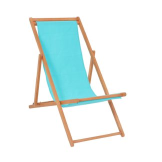 An Image of Homebase Deckchair - Blue