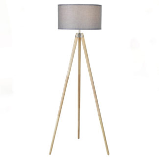 An Image of Noah Tripod Floor Lamp - Grey