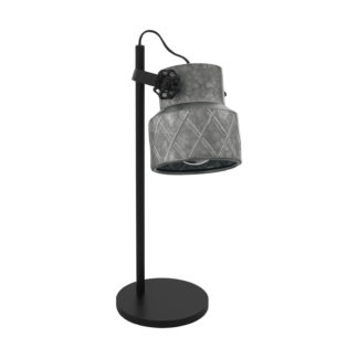 An Image of Eglo Hilcott Industrial Black and Grey Table Lamp