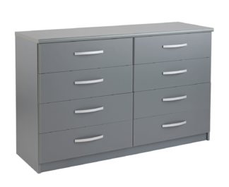 An Image of Argos Home Hallingford Grey 4+4 Drawer Chest