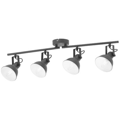 An Image of Alfie 4 lamp spotlight, bar, grey