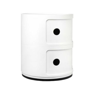 An Image of Kartell Componibili 2 Drawer Storage Unit, White