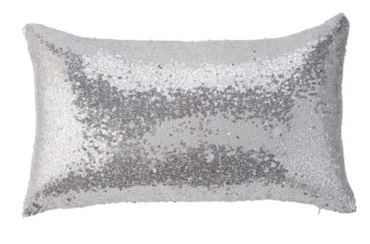An Image of Argos Home Sequin Cushion - Blush