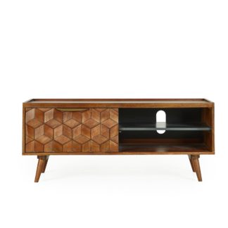 An Image of Hex TV Stand Brown