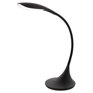 An Image of Eglo Dambera Dimmable LED Touch Lamp - Black