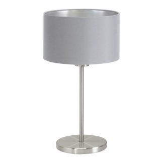 An Image of EGLO Maserlo Grey and Silver Table Lamp