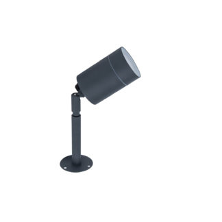 An Image of Lutec Rado Outdoor Ground Spike Light In Black