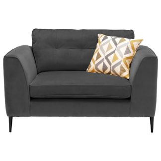 An Image of Conza Snuggle Chair, Plush Charcoal