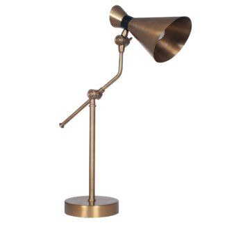 An Image of Conical Table Lamp, Antique Brass
