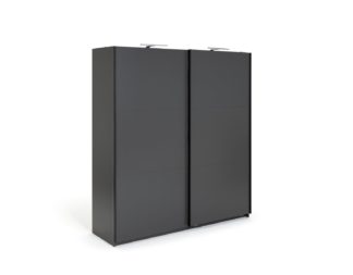 An Image of Habitat Tokyo 2 Door Sliding Wardrobe - Anthracite