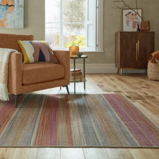 An Image of Rhea Stripe Rug MultiColoured