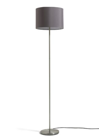 An Image of Argos Home Satin Stick Floor Lamp - Flint Grey