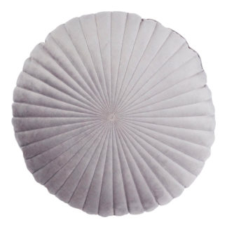 An Image of Round Velvet Cushion - Grey - 45cm