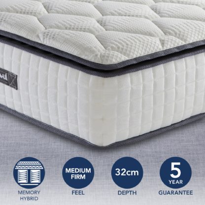 An Image of Sleepsoul Bliss 800 Pocket Single Mattress White