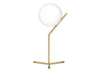 An Image of Flos IC T1 High Table Light Brushed Brass