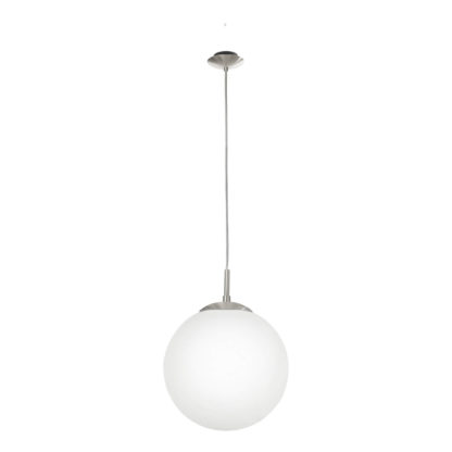 An Image of Eglo Rondo Small Pendant Light - Satin Nickel